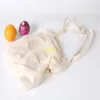 spedizione gratuita Borse per la spesa in rete di cotone Borse per la spesa riutilizzabili Borse per frutta e verdura Borse fresche Shopper Borsa a tracolla lavabile Borsa per la casa lavabile