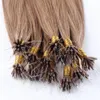 Brasilianska Nano Tips Mänskliga hårförlängningar Straight Double Drawn 1g / strand 100g 16 "till 26" 100% Virgin Human Hair Top Quality VMAe Hair