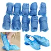 100pcs / parti engångsskoöverdrag Plast regn Vattentät Overshoes Boot Covers Hospital Overshoes Shoe Care Kits Drop Shiping