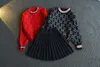 Kids Two Piece Dresses Children Sweater Top Pleated Skirt Girl Autumn Baby Clothing Set Child Western Style Sweater Suit GGA23236632173