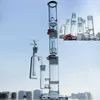 19 inch hoge glazen bongen met 18mm Ash Catcher Bong Rechte buis Waterpijp 3 Chambers Heady Glass Dab Rigs Ice Pinch Water Pipe