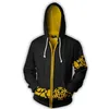 Mens Hoodies Anime 원피스 3D 까마귀 스웨터 Trafalgar Law Cosplay Of Heart 지퍼 후드 탑스 겉옷 코트 복장 5XL