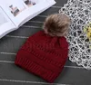 Çocuklar Ponpon kasketleri Bebek Örgü Kış Sıcak Şapka Kalın Sıkı Örme Beanie Cap Bobble Beanie Şapkalar 9 Renkler