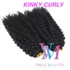 VMAE Vente chaude Naturelle Naturelle Naturelle Color Naturel 100g Grade 12A Kinky Curly 3A 3B 3C Virgin Remy Ruban dans les extensions de bonds de cheveux humains