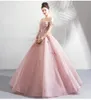 2019 Новые покрасневшие розовые кружевные бальные платья красочные свадебные платье с плеча длиной на плечо на шнурке на шнурок задний современный не белый свадебное платье