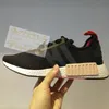 Orijinalleri NMD R1 Ayakkabı Örgü Üçlü Siyah Beyaz Krem Somon Şehir Spor Tasarımcısı Koşu Ayakkabı Sneakers Spor Ayakkabı Sandalet ...