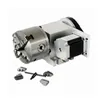 Nema23 stepper motor (6:1) K5M-6-80 4 Jaw Chuck 80mm CNC 4th axis A aixs rotary axis