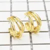 Mode koreanska guld silver cirklar hoop örhängen för kvinnor bijoux smycken kvinnor smycken gif