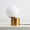 Modern Luxury Bedside Table Lamps Creative Designer Metal Base Glass Ball Light Bedroom Study Desk Lamp