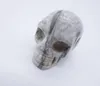 New Natural Stone Skull Hängsmycke Halsband Män Kvinnor Turkos Gemstone Agat Quartz Crystal Skeleton Pendants med kedja DHL Wholesale