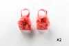 Toddler Baby Chiffon Water Drill Flower Foot Belt Set Sandals Flower Barefoot Foot Infant First Walker Shoes Photography Props Gifts A32003