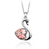 Populaire Peach Heart Crystal Ketting Love Swan Sieraden Dan101 Mix Order Pendant Necklaces
