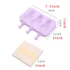 Strumenti per stampi per gelati in silicone con coperchio Bastoncini per ghiaccioli Animali Forma Jelly Form Maker Stampi per caramelle Bar Cube Tray Makers DBC BH3581