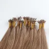 Brasilianska Nano Tips Mänskliga hårförlängningar Straight Double Drawn 1g / strand 100g 16 "till 26" 100% Virgin Human Hair Top Quality VMAe Hair