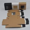 100 st hel pappers presentlåda Black Kraft Paper Packaging Boxhandmade Soap Box med WindowWhite Craft Candy Boxes 4 Size1430967