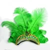 Indian Crystal Crown Feather Headbands Party Festival Celebration Headdress Carnival Headpiece Headgear Halloween New202f