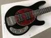 Factory Custom Black 5Strings Electric Bass Guitar met Rosewood FingerboardChrome Hardwared Pearl Pickguardcan Be Atsustize8890905
