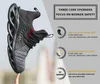 2020 Fashion Breathable Mesh Safety Shoes Men's Lightweight Sneakers Impregnable Steel Toe Soft Anti-Piercing Work Shoes