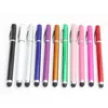 Hot Selling 2 i 1 Ball Point Kapacitiv skärm Stylus Touch Pen för iPhone 8 7 6 Samsung Cell Phone Mobile Tablet