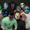 10 couleurs V pour Vendetta Masques LED masque lumineux Halloween masque fête mascarade danse masques décorés ZZA1092