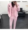 スーツの男性の真新しいスリムフィットビジネスフォーマルウェアタキシード高品質のウェディングドレスメンズスーツカジュアルコスチュームhomme232d