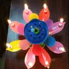 Multicolore Pétales Musique Bougie Enfants Fête D'anniversaire Lotus Mousseux Fleur Bougies Squirt Blossom Flamme Gâteau Fête Accessoire Cadeau 200 pcs