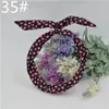 New chiffon floral colorful cute bunny ear rabbit ear metal wire DIY bow headband sequin hairbands large bow clips 76 color9442331