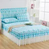 Saia de cama de renda romântica lixar colchas macias fashional lençol duplo queen colcha para quarto de menina decoração de casa y2004238864840