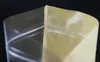 크래프트 종이 봉투 식품 수분 배리어 백 지플락 씰링 파우치 식품 포장 백 재사용 가능한 플라스틱 전면 투명 스탠드 업 백 GGA2062