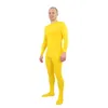 Jumpsuit Leotard Kostüm Dehnbarer Ganzkörper-Hautanzug mit Füßen Herren Ganzanzug Lycra Spandex Bodysuit Zentai Catsuit Hoodless1249q