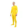 Jumpsuit Leotard Kostüm Dehnbarer Ganzkörper-Hautanzug mit Füßen Herren Ganzanzug Lycra Spandex Bodysuit Zentai Catsuit Hoodless1249q