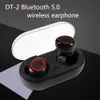 Ny DT-2 TWS hörlurar 5.0 Bluetooth-hörlurar 3D-stereo Trådlös hörlurar med dubbla mikrofon 5.0 In-hörlurar Handfree Sportknoppar