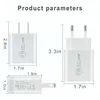 USB C Wall Charger 18W Power Delivery PD Quick Chargers Adapter Type C Plug snellaads voor iPhone X 11 12 13 Pro Max Without Box