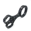 Luxury BDSM Bondage Male Female With Lock Black Crystal Cangue Round Neck Ring Oval Wrist Restraint Yoke Pillory sex toy2778401