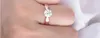 High quality luxury Women girls Sterling silver S925 CZ diamond wedding engagement rings Anillo USA size 6,7,8,9,10 1.2carat 18k rose gold