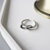 100% äkta 925 Sterling Silver Trendy Infinity Elegant Finger Rings for Women Wedding Engagement Jewelry Gift Wholesale YMR439