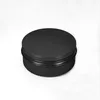 Empty Aluminum Cosmetic Containers Pot Lip Balm Jar Tin For Cream Ointment Hand Cream Packaging Box 10-15-20-30-50-60-80-100-150ml (Black)