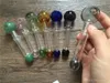 wholesale checp 12cm cuillère en verre colorée fumer bong tobacoo bol tuyau pour brûleur à mazout herbe bongs en verre