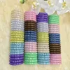 Glitter Metal Punk Hair Coil Ties Rubber Elastic Hair Bands Rope Ponytail Holders Girls Womens Hair Accessoires9001004