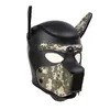 Vadderad latex gummi roll spela hund mask valp cosplay full headears 10 colors18179019