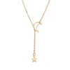 Star Moon hanger kettingen gouden mode elegante ontwerp hanger ketting sieraden legering kraag choker ketting voor vrouwen meisje dame feest sieraden