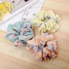 30pcs Floral Flamingo solide Houndstooth Design Femmes cheveux Tie Accesorios Scrunchie Porte-cheveux corde Ponytail scrunchy base bande cheveux FJ3351