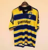 1998 1999 2000 Parma Retro fotbollströja Hemma 95 97 98 99 00 BAGGIO CRESPO CANNAVARO Fotbollströja STOICHKOV THURAM futbol camisa 01 02 03