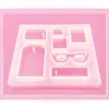 7 Cavity Pendant Making Silicone Mold Flexible Square Sunglasses Rectangle Different Shape Moulds with Hanging Hole DIY Jewelry Molds