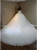 2020 Elegant Luxury Lace Bröllopsklänning Vintage Plus Storlek Bollkakor Vestido de Noiva Crystal Bröllopsklänningar Robe de Mariage New