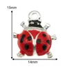 50st klassiker färgglada emalj zinklegering hänge charm ladybird klassisk halsband hänge dly tillbehör diy smycken hantverk290v