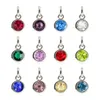 120pcs colorati fascini Birthstone di cristallo di Birthstone di gioielli anello aperto accessori fai da te