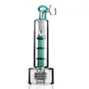 Bong Dab rig verde azul Hookahs Spline Perc reciclador de tubos de óleo bongs com vidro inebriante de 14 mm para fumar