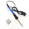 220V 60W Electrical Soldering Iron Adjustable Temperature Soldering Gun Welding Rework Repair Tool With 5pcs Solder Tip