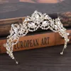 Luxury Bridal Crown Headpieces Sparkle Rhinestone Crystals Roayal Wedding Crowns Crystal Veil Headband Hair Accessories Party Tiaras Baroque